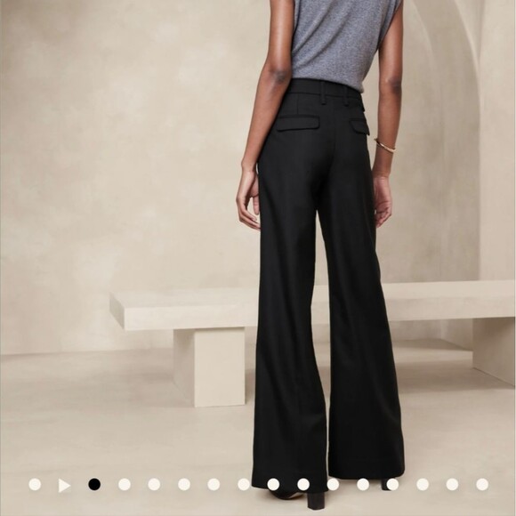 AGNONA Italy High Waist Black flare Leg Wool Silk Trousers Pants  size 30 - Picture 12 of 12